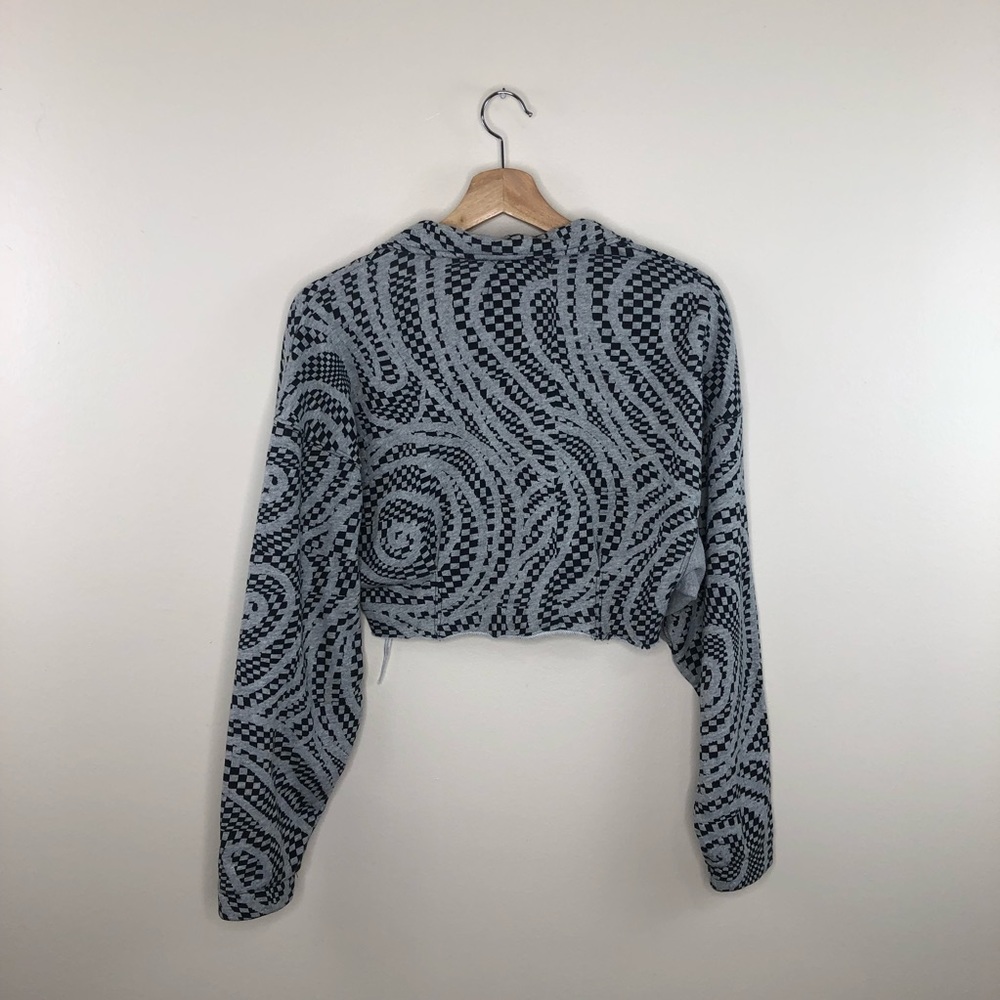 NWT urban outfitters out from under grey cropped collared pullover - Picture 7 of 11